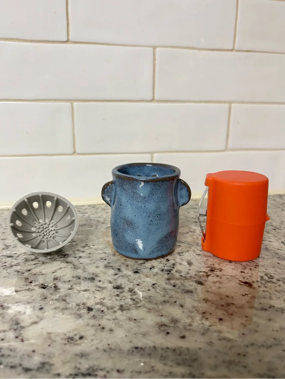 KIRK Pottery Egg Separator + Kitchen Egg Preparation Lot of 3